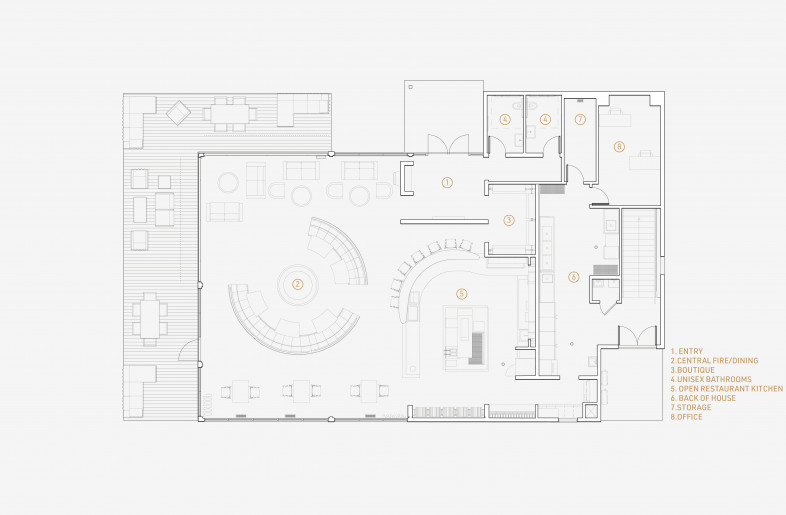 Social Haus Main Floor Plan - Mutuus Studio