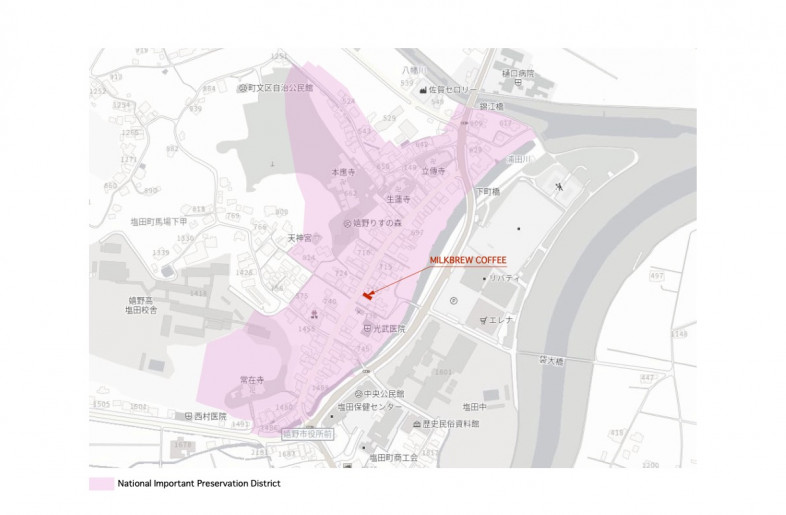 Map of the area where MILKBREW COFFEE is located. - CASE-REAL