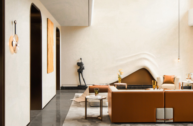 The wall design echoes the ripples - Shanghai Benxi vision