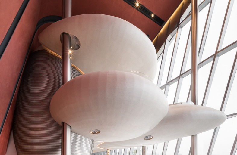 The huge cloud shape at the indoor entrance - A Guang