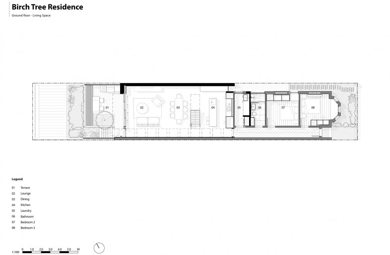 Ground Floor - Living Space - H&E Architects