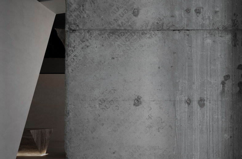 Exposed concrete columns - Ou Yang Yun