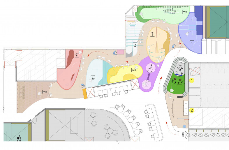 Mini Golf Course Floorplan - Zachary Pulman Design Studio