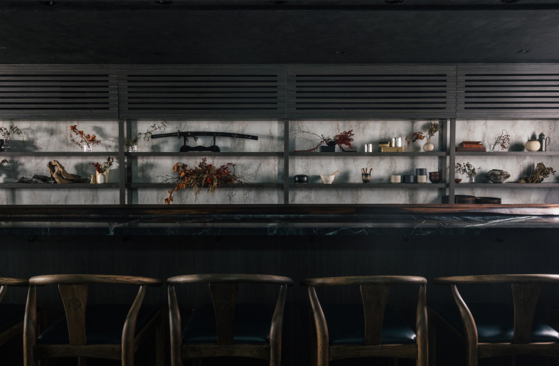 The architects arranged the decorative objects to transform the space’s energy using the Japanese practice of shitsurai. - Finbarr Fallon