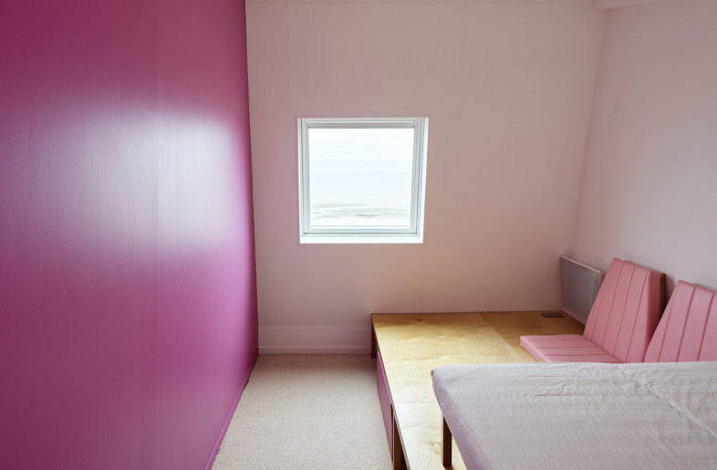 Linear geometries give the interior a touch of fantasy. - Philippe Piron